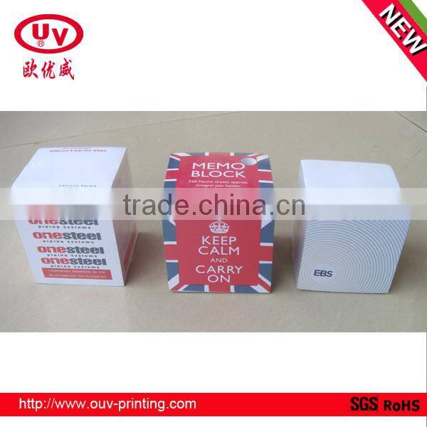 2016 custom printed paper cube memo pad