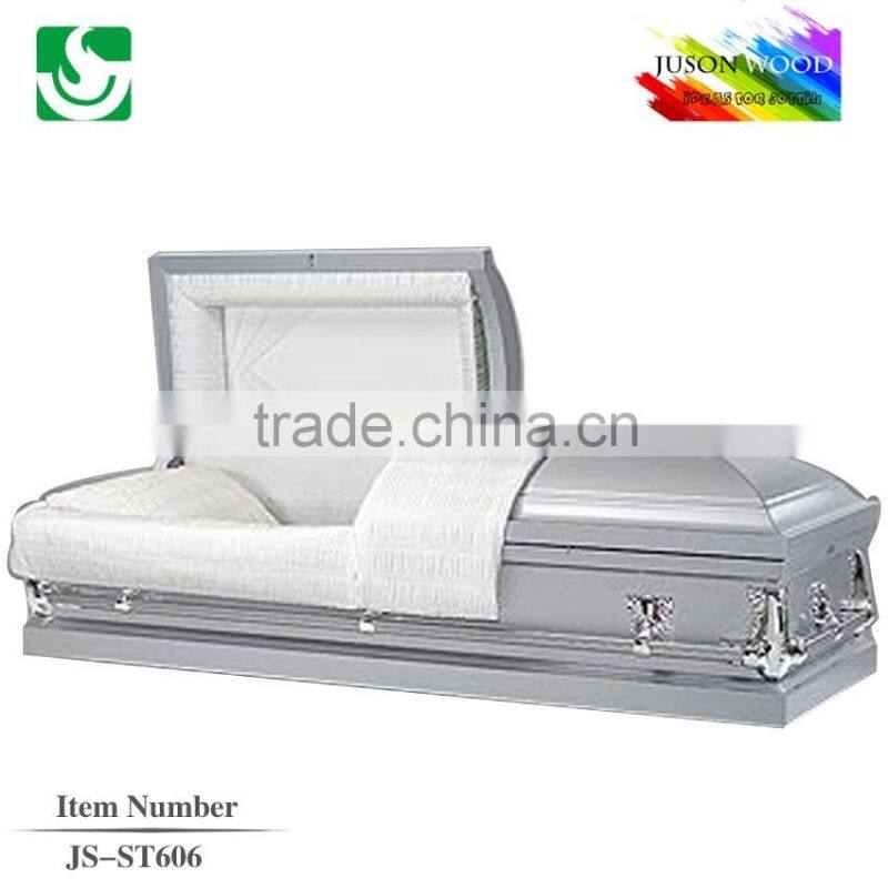 JS-ST606 wholesale high quality steel metal casket