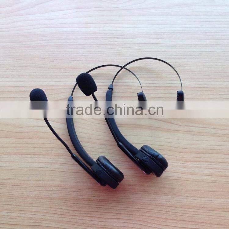 NFC pairing multi-point 5 hours talk time smart microphone single-side headband bluetooth headset with 10m effective range