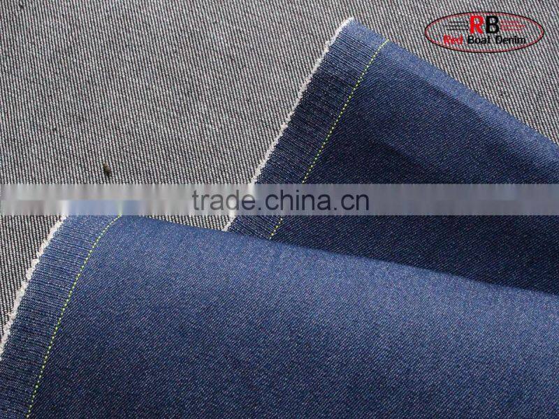 Factory Stock Lot 6.5oz Blue Twill 72%Cotton Denim Fabric