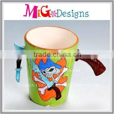 hot sales new design ceramic tea infuser mug unique design welcome