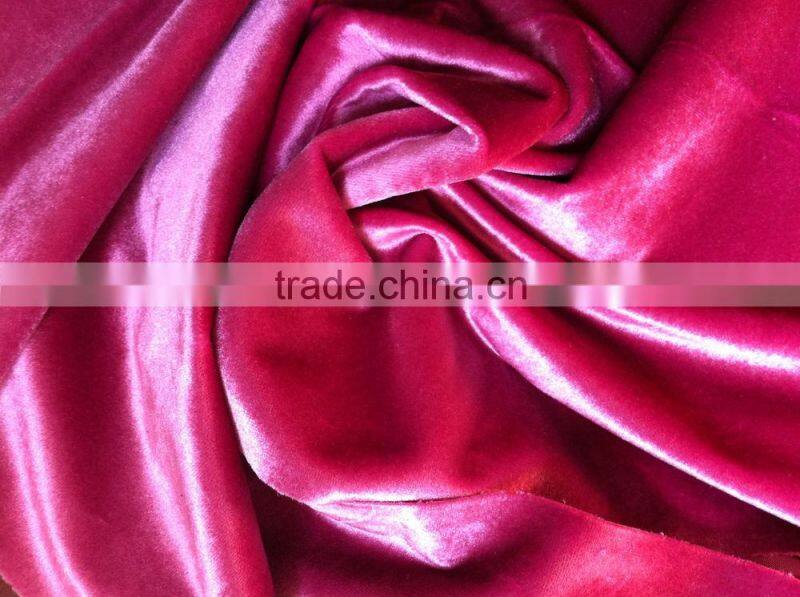 shiny plain velvet for upholstery and sofa making