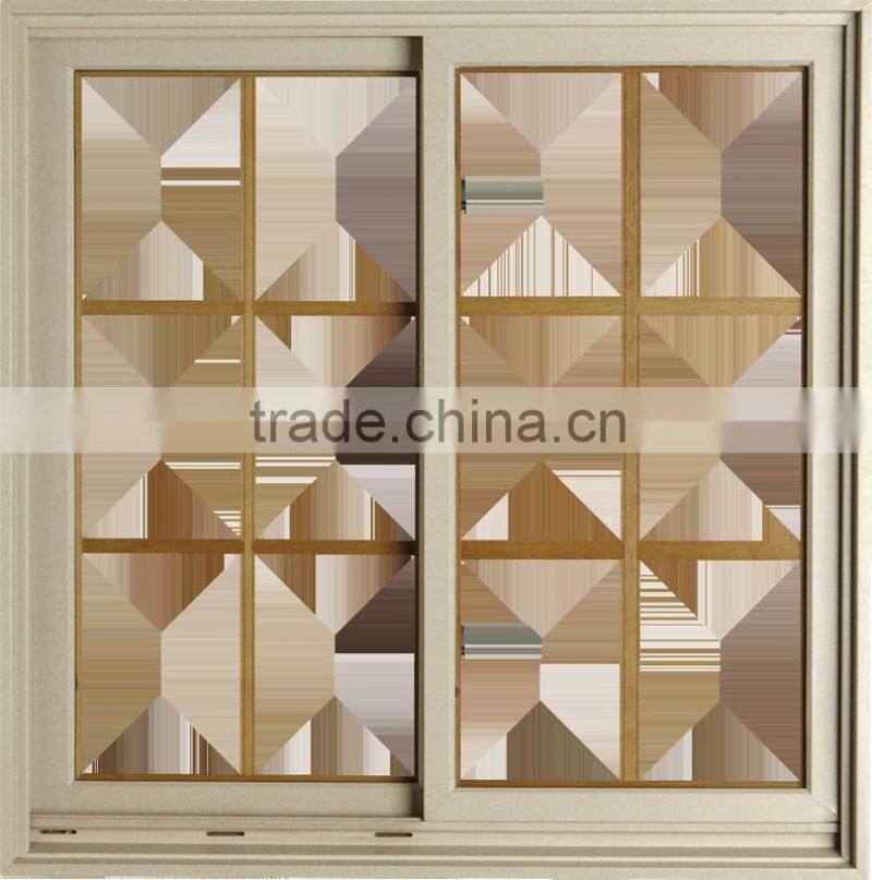 Double tempered glass window grills design for sliding windows