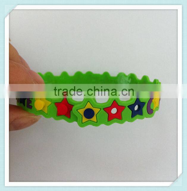 custom high quality kids rubber bracelet for gifts