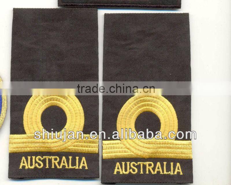 Military Rank Shoulder Emblem Embroidery Patches/Badges