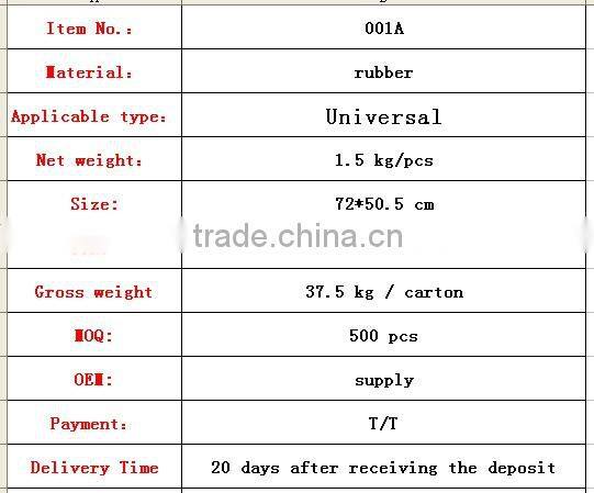 rubber universal universal sigle mat fit car floor mat