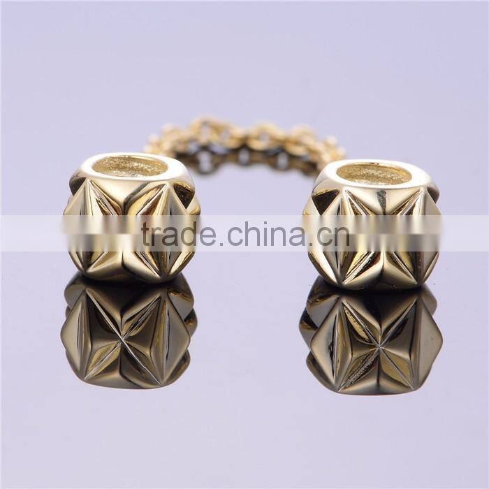Factory Direct Supply Silver Tube 925 Sterling Silver Charm European bead New Design Safety Chain for DIY Bracelet A006