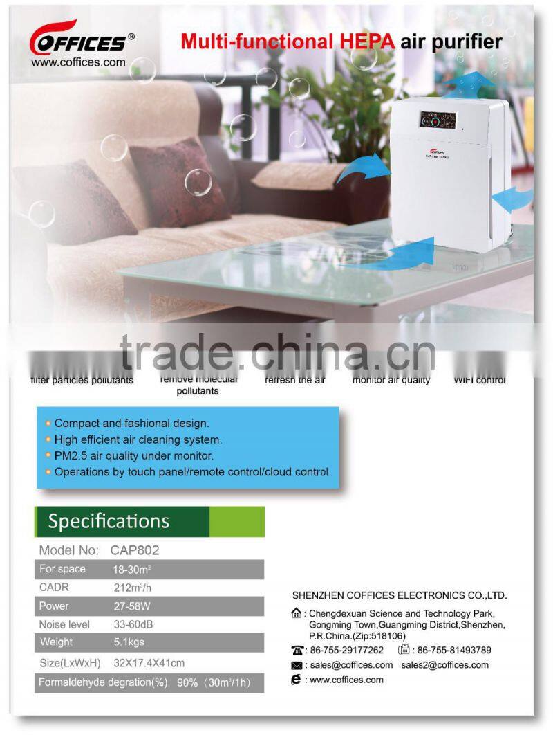 Smart Design HEPA Home Air Purifier with air quality sensor