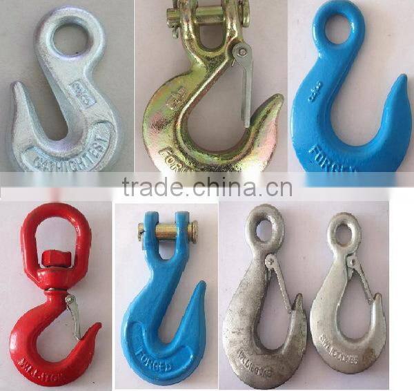galvanized carbon steel foundry swivel hook with latch