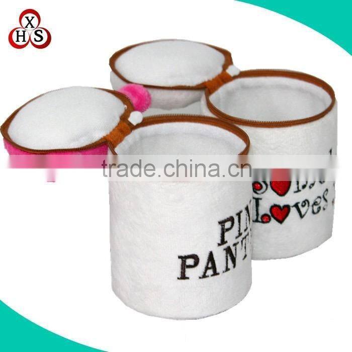 Wholesale custom bear soft plush pen holder cute animal school pen pot