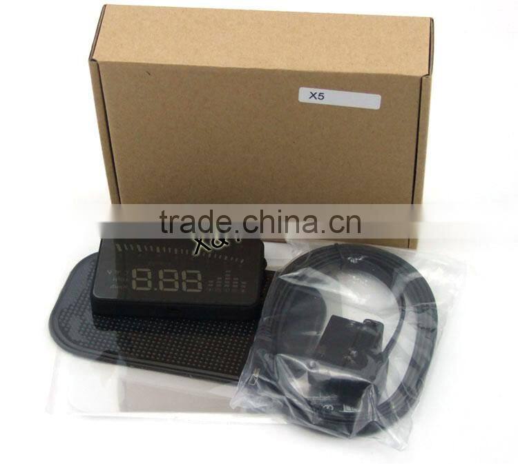 3 inch Car obd2 HUD with 2 color led head up display the speed,water temperature,voltage (XY-HUD205)