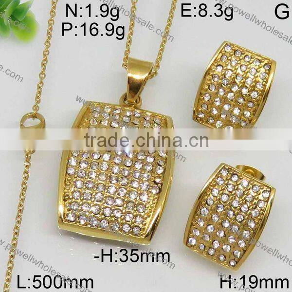 Fashion popular wholesale jewelry from china gold plated jewelry set