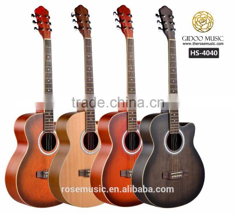 40 inch beginner musical instrument acoustic guitar CARAVAN MUSIC HS4040