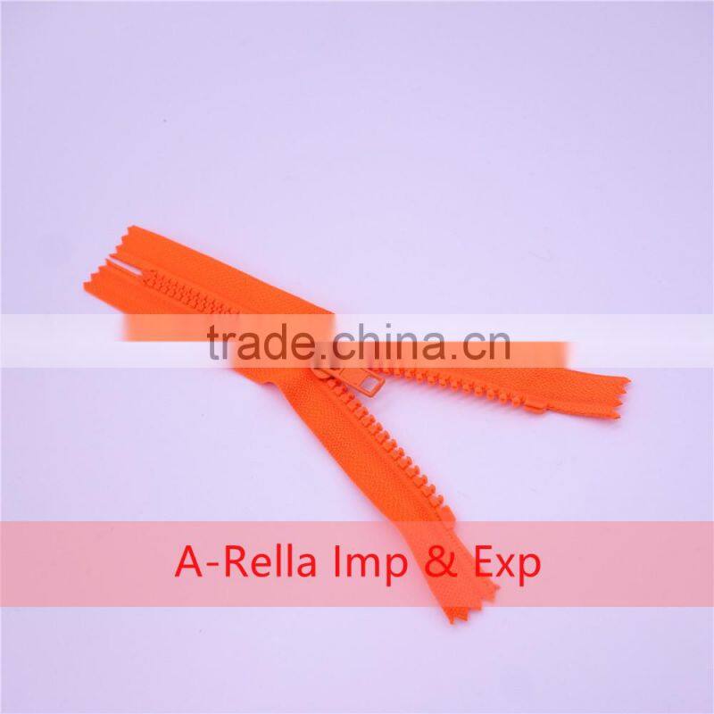 resin zipper close -end zipper for pocket