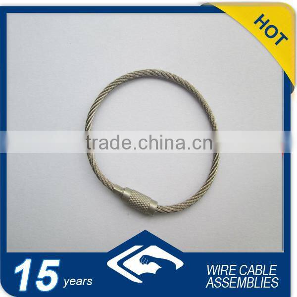 Stainless steel cable with Screw Lock cable tag