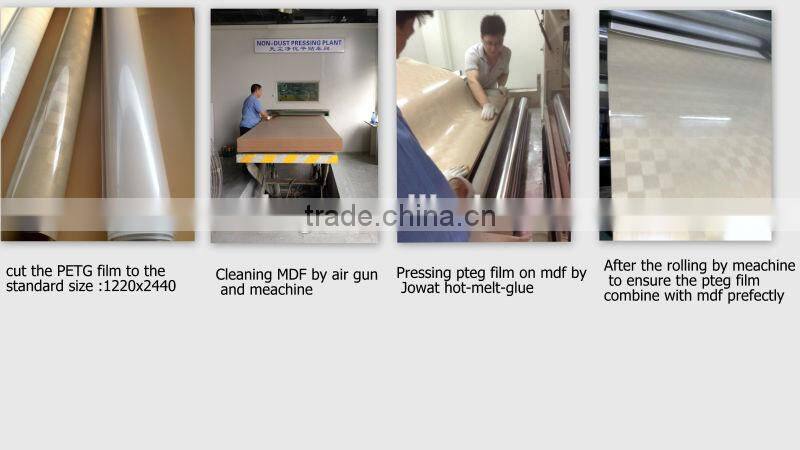 Eco-friendly decorative panel ---PET film faced plywood /mdf