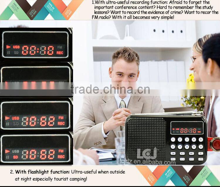 L-065 fm radio card reader speaker,mini card reader speaker,micro sd memory card reader speaker