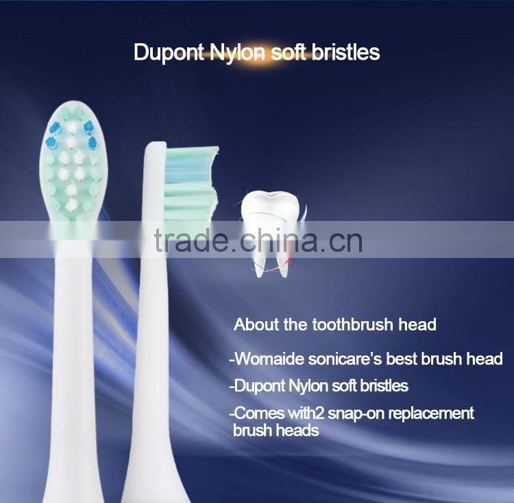 The Best Rated High Rotating Speed Battery chargeable LED Personalized Electric Toothbrush with Double Heads