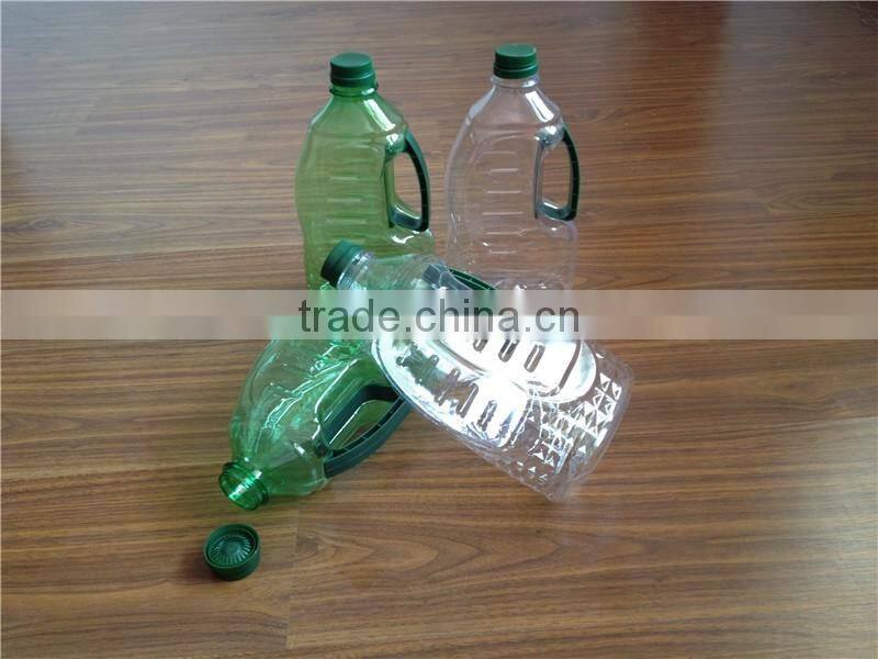 PET plastic Cooking Oil bottle for 1.8L green color