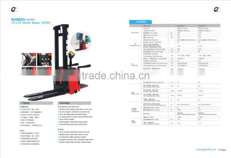 1.0-1.2T Electirc Stacker(AC/DC)