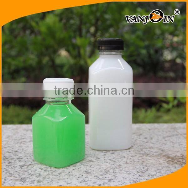 Cold Pressed Juice Recyclable Square Bottles with Safety Cap