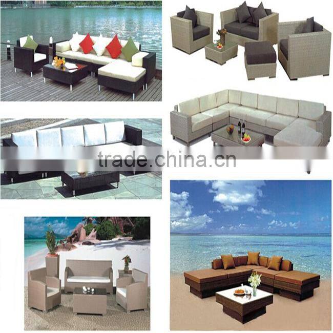 Outdoor rattan furniture 2 seater garden sofa