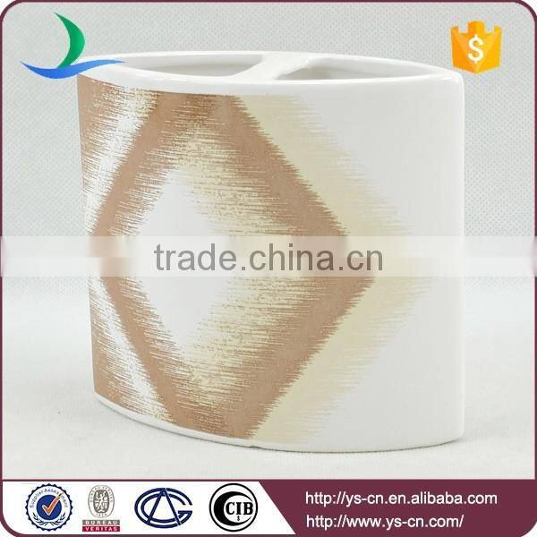 YSb40068-01-th art ceramic bathroom sanitary toothbrush holder