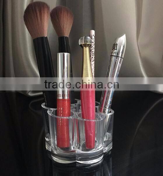 cy270 home Women's Fashion Beauty Designer Cosmetic Box Plum Flower Clear Acrylic Shaped Cosmetic Lipstick Brush Holder Makeup