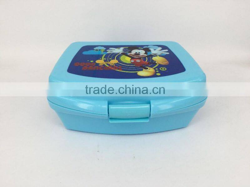 PP Manufacturer eco-friendly portable plastic kids lunchbox with cartoon printing
