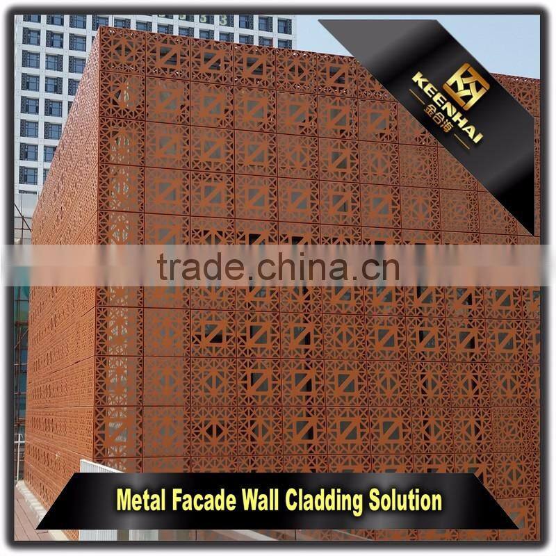 Hollow Out Panels Decorative Outdoor Sheet Metal Aluminum Wall Covering