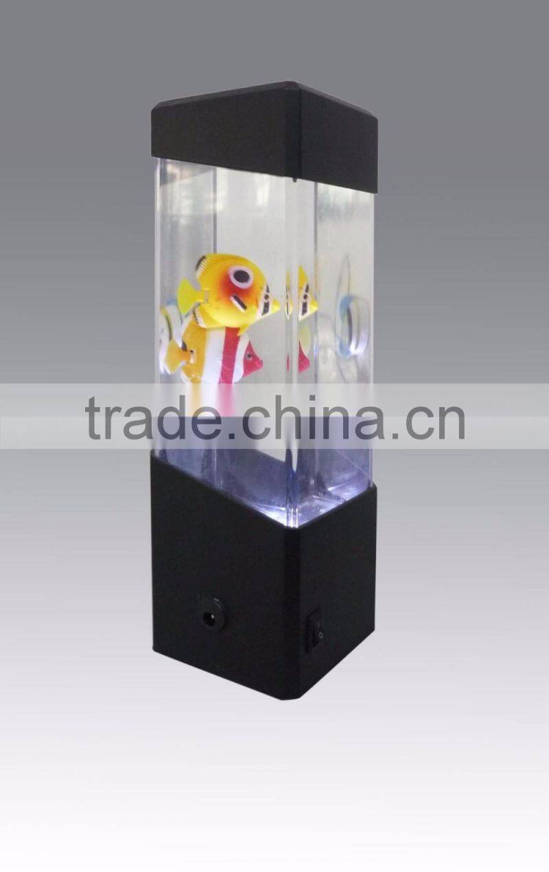 New Arrival LED Colorful Changing Decorative Volcanic Lights, Flashing Jellyfish Light, Table Mini Aquarium With LED Light