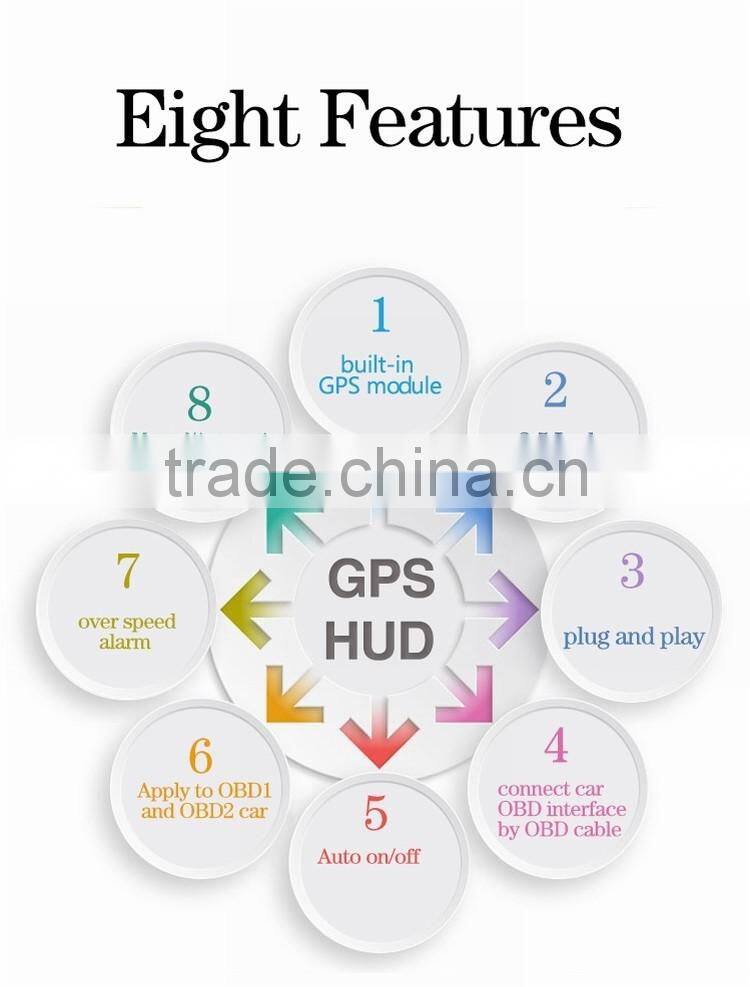 Universal Head Up Display With GPS 3.5 inch Screen HUD For Car Auto Speed Monitor For Wholesale