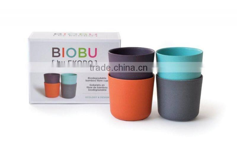 factory selling best bamboo fiber eco friendly tableware bowls cups, kids bamboo water cups