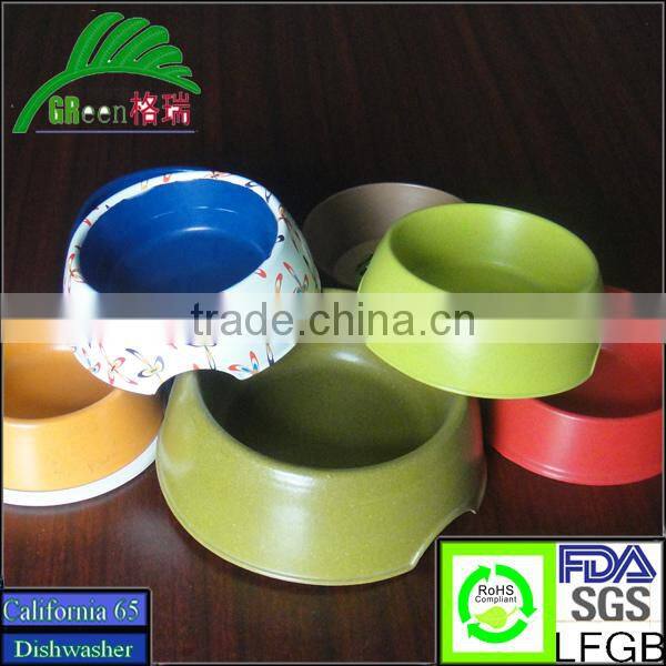 Biodegradable bamboo fiber dog feeding bowl