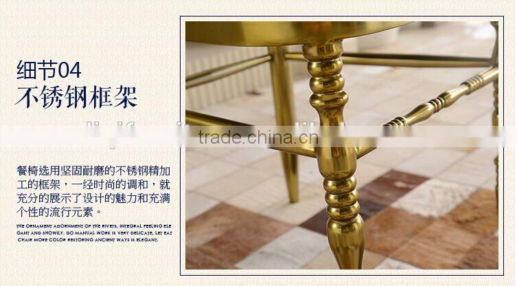 quality polished champange gold stainless steel luxury modern chiavari chair LQ-SSC001C