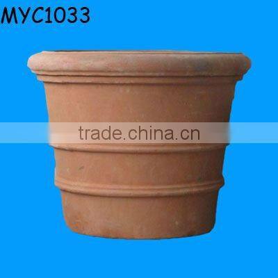 Gold plated terracotta indoor herb pots