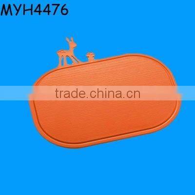 Handmade triple tiered terracotta fruit dish