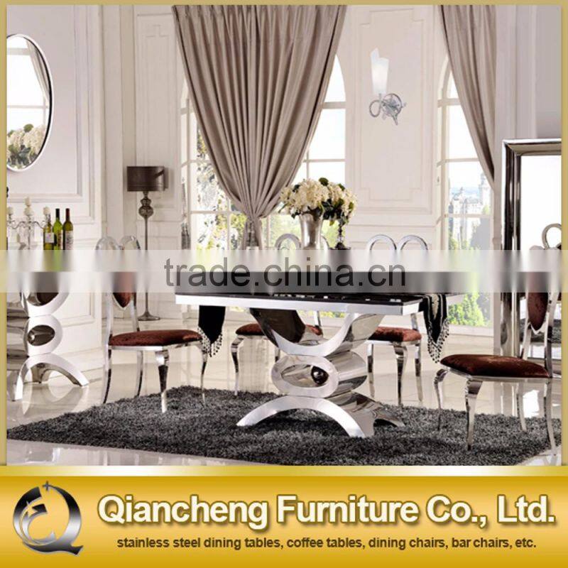 2017 beautiful design console table with marble top andf mirror