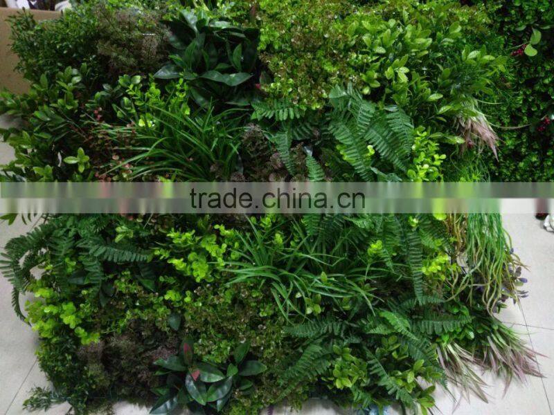 Artificial green plants vertical grass wall panels