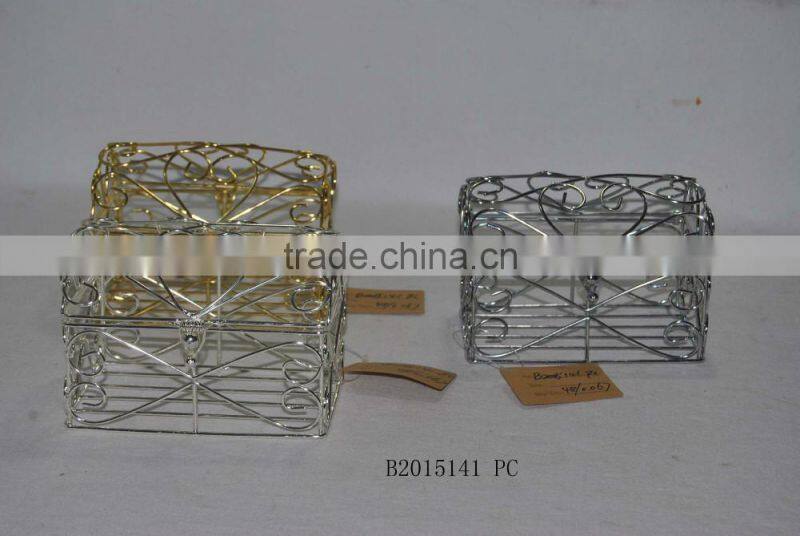 Rectangular Gold chrome basket