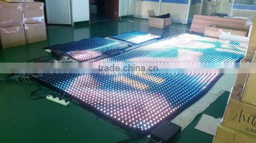 2015 New Hot sale full color transparent flexible curtain led display / programmable led curtain display