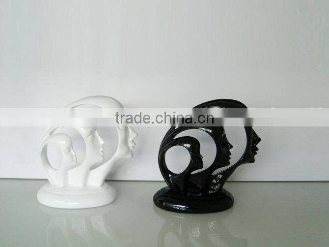 Imitation bronze color resin female bust sculpture for home decoration