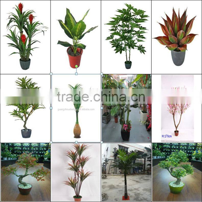 Artificial green potted topiary tree for wholesale