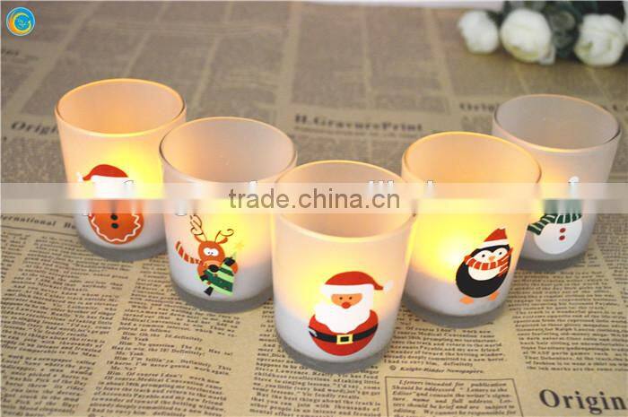 candle holder glass printed industrial lamp vintage