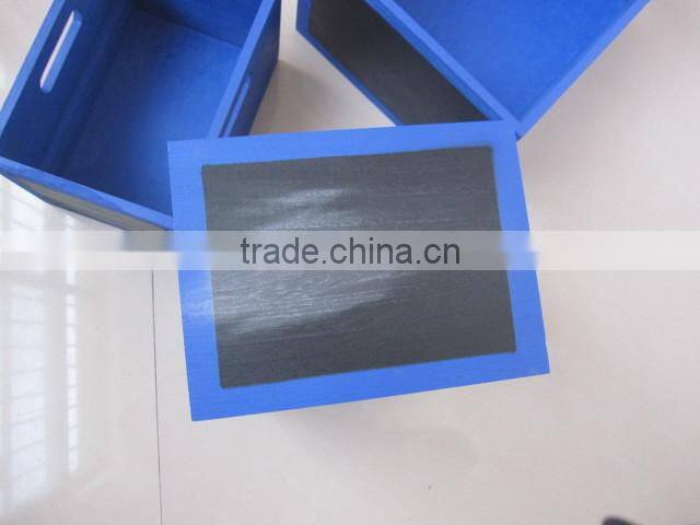 Wholesale wooden crates with chalk board front