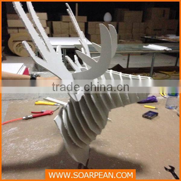 cardboard animal deer head wall mount decoration
