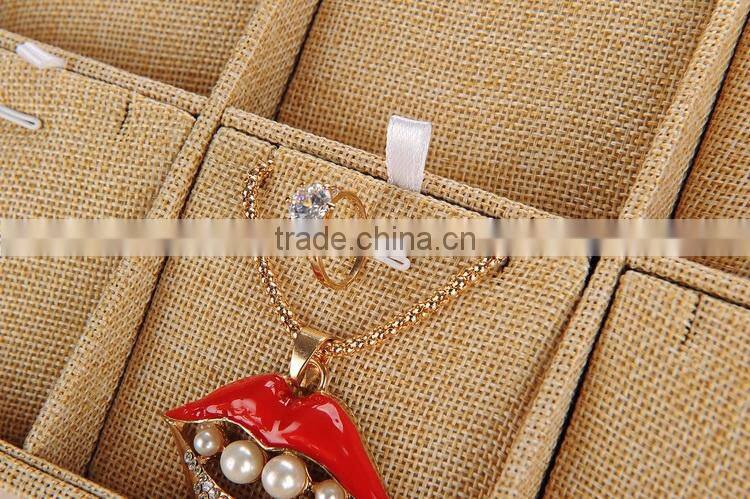 Linen jewelry display neck stands jewelry display tray