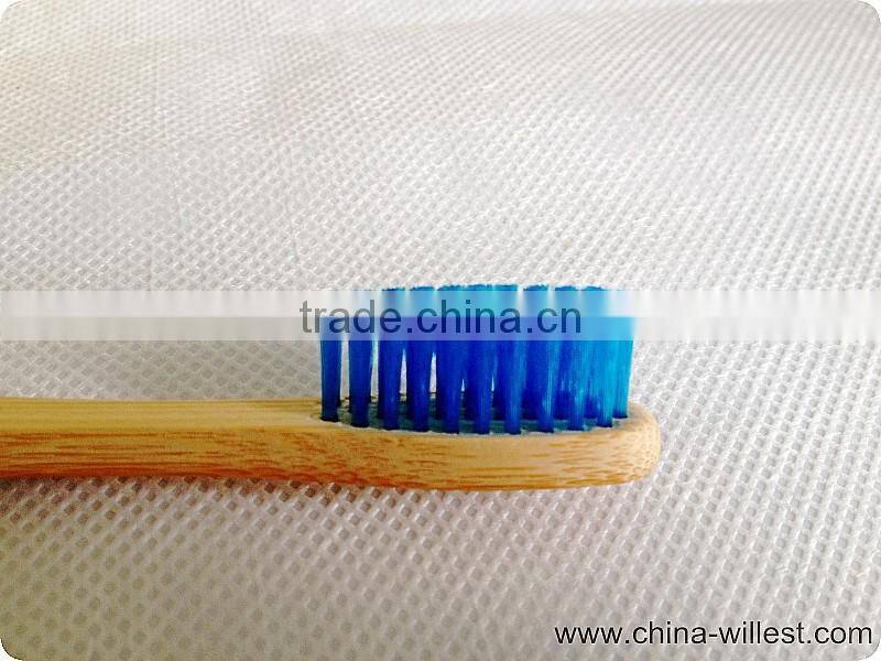 colorful soft bristle bammboo tooth brush, toothbrush with bamboo handle