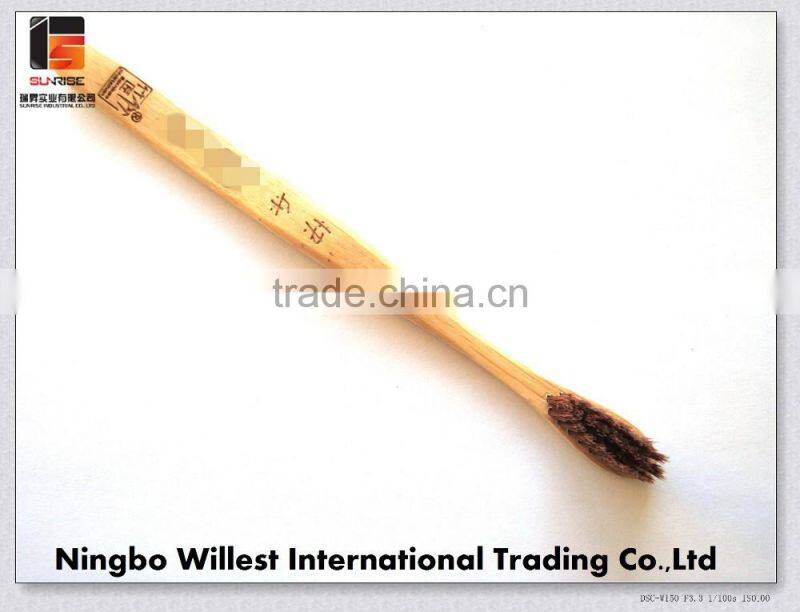 small bamboo toothbrush with soft bristle for children use