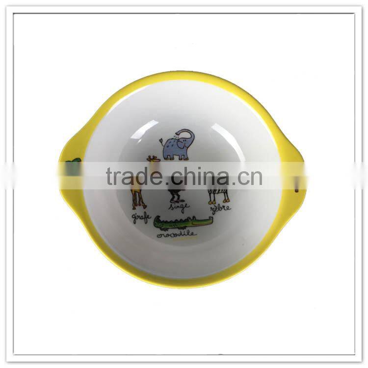 5inch Elephant & animal printed Food safety 100% melamine 6inch kid's lunch bowl